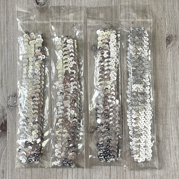 4 NEW Stretch Sequin Headbands - Picture 4 of 6